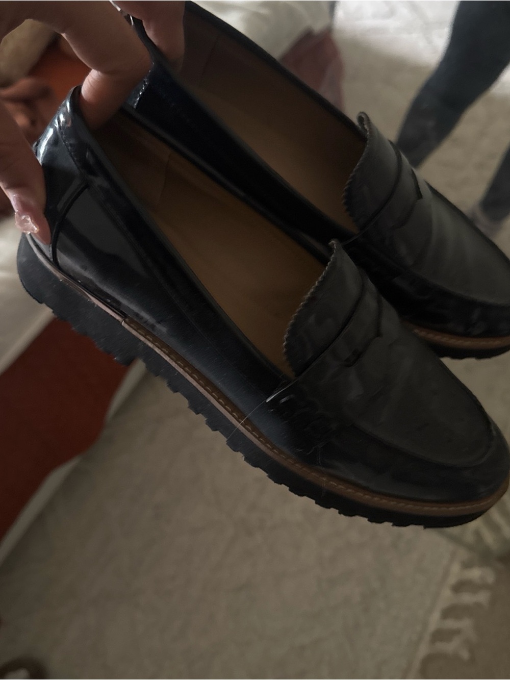 Men's Classic Black Leather Penny Loafers
